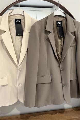 Exico ZR Ekru Blazer Ceket