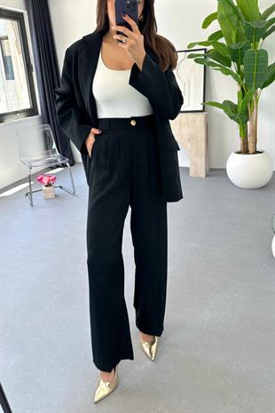 Kena Premıum Siyah Blazer Ceket Takım