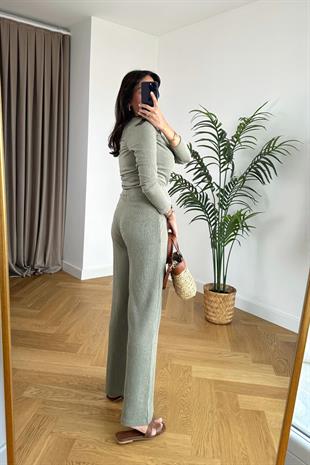 Folena Haki Bluz Pantolon Takım