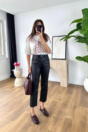 ZR Siyah Mumlu Kaplama BoyFit Jean