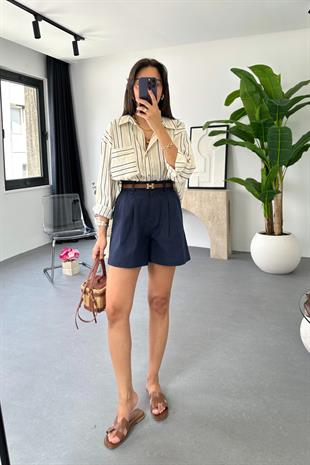 Lonse Lacivert Keten Şort