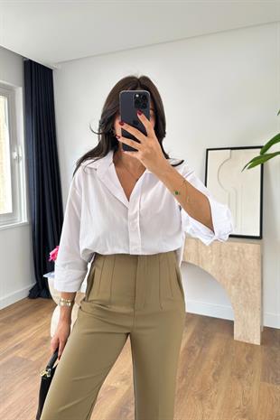 İntisa Beyaz Basic Gömlek