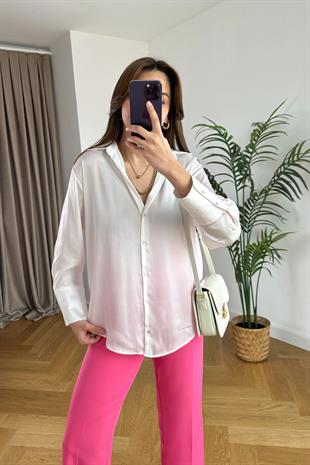 More Krem Saten Gömlek