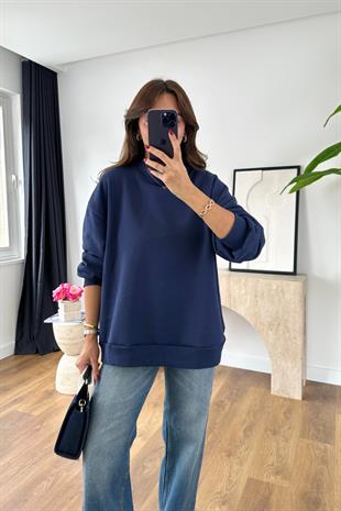 Plow Lacivert Oversize Basic Sweatshirt