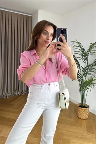 Orwell Pembe Saten Gömlek