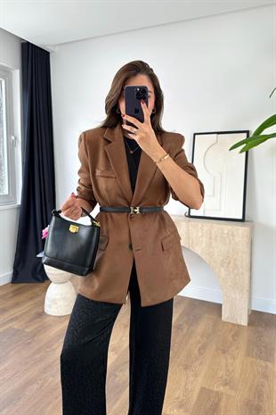 Larson Taba Astar Detaylı Blazer Ceket