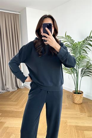 Coply Antrasit Sweatshirt Pantolon Modal Takım