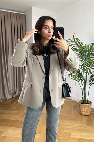 Exico ZR Haki Blazer Ceket