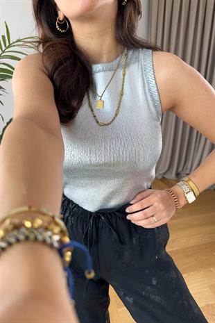 Silver Kaplama Metalik Atlet