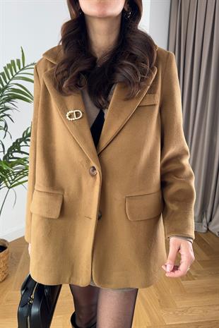 Kahve Süet Blazer Ceket