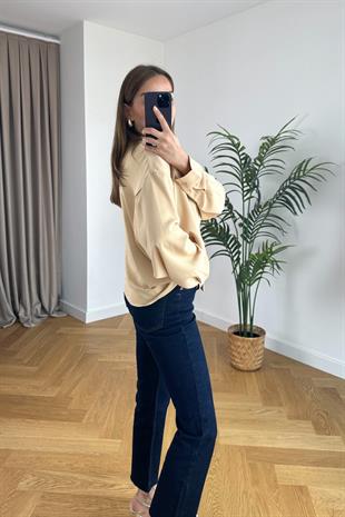 Zumta Bej Gizli Düğme Detaylı Gömlek