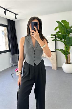 Viro Füme Cut Out Yelek