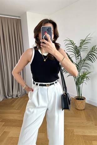 MD Siyah Bisiklet Yaka Atlet