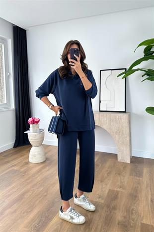 Nowse Lacivert Sweat Pantolon Modal Takım