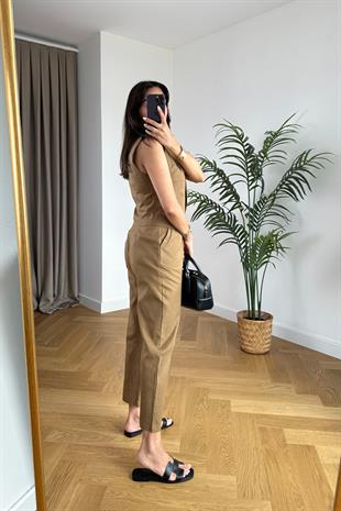 Dors Camel Yelek Pantolon Takım