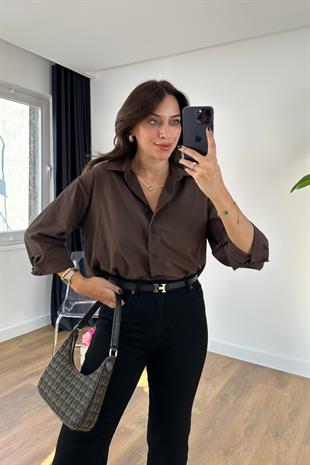 İntisa Acı Kahve Basic Gömlek