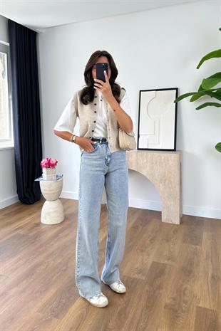 ZR Grape Buz Mavi Straight Jean