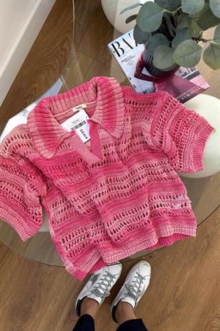 Mensa Pembe Polo Yaka Triko