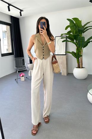 MD Luca Taş Palazzo Pantolon