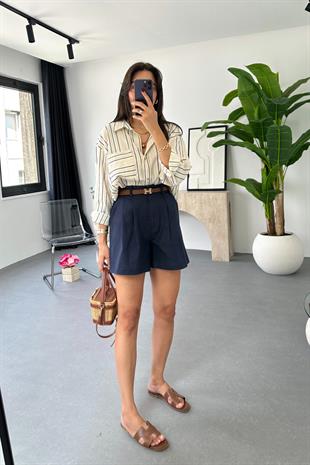 Lonse Lacivert Keten Şort