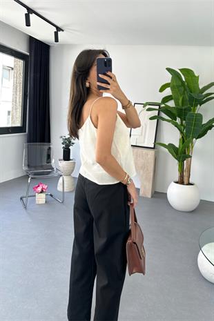 Cerla Taş Keten Bluz