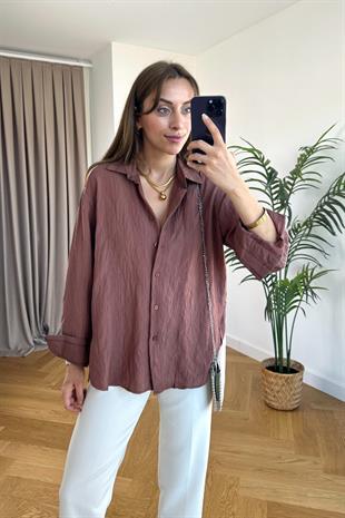 Titsa Gül Kurusu Çizgili Gömlek