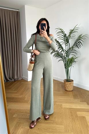Folena Haki Bluz Pantolon Takım