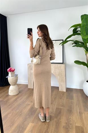 Sarela Vizon Fitilli Maxi Boy Elbise