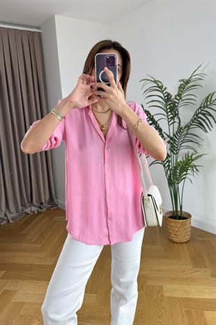 Orwell Pembe Saten Gömlek