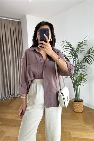 Mari Gül Kurusu Dökümlü Gömlek