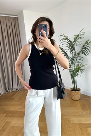 MD Siyah Bisiklet Yaka Atlet