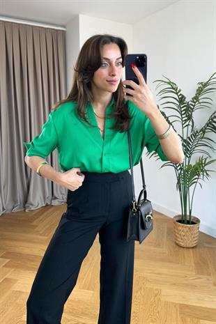 ZR Utix Yeşil Tensel Gömlek