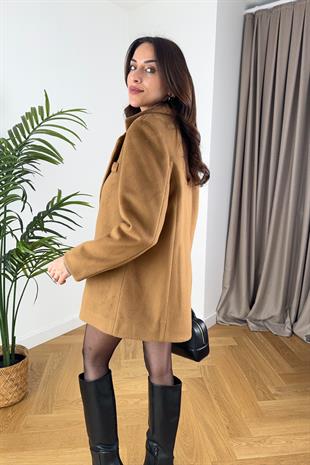 Kahve Süet Blazer Ceket