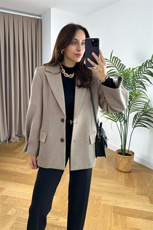 Fipsy Vizon Kaşe Blazer Ceket