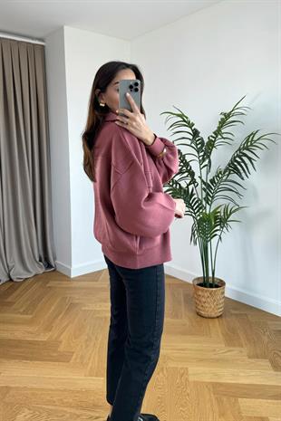 Lily Gül Kurusu Çelik Triko Ceket