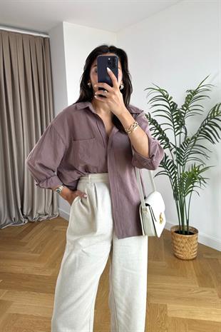 Mari Gül Kurusu Dökümlü Gömlek