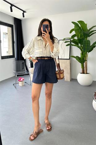 Lonse Lacivert Keten Şort