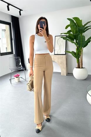 Leny Vizon Tek Düğme Detaylı Pantolon
