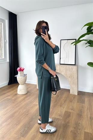 Nowse Zümrüt Yeşili Sweat Pantolon Modal Takım
