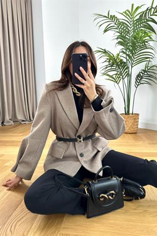 Fipsy Vizon Kaşe Blazer Ceket