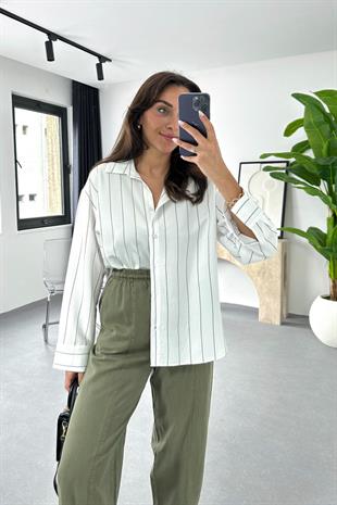 Noly Siyah Çizgili Gömlek