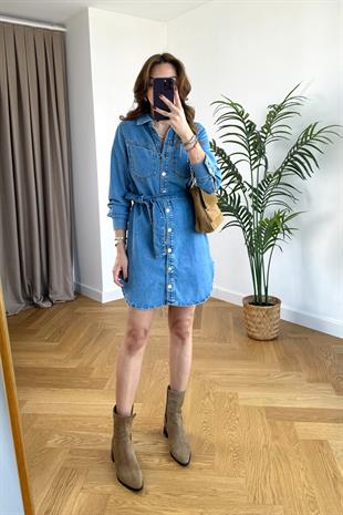 Camaıeu Mavi Denim Elbise