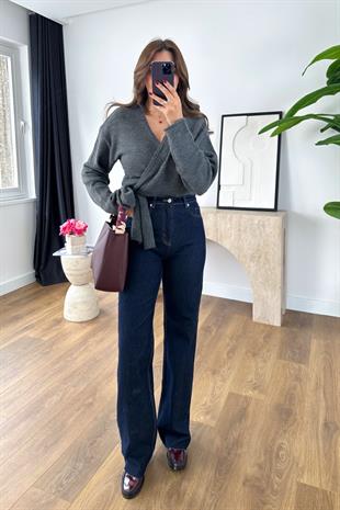ZR Losa Koyu Lacivert Straight Jean