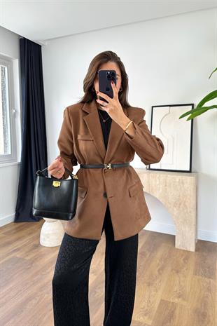 Larson Taba Astar Detaylı Blazer Ceket