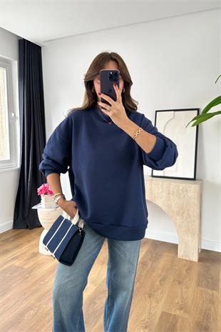 Plow Lacivert Oversize Basic Sweatshirt