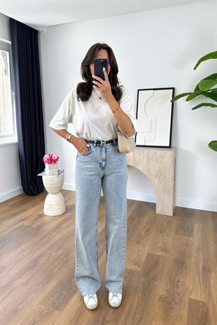 ZR Grape Buz Mavi Straight Jean