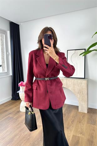 Corse Mürdüm İç Astar Detaylı Blazer Ceket
