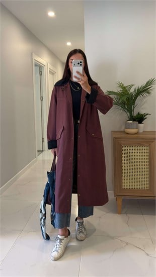 Altra Bordo Kadife Yaka Premium Trençkot