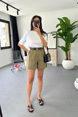 Lonse Haki  Keten Şort