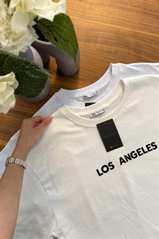 ZR Beyaz Los Angeles Tişört